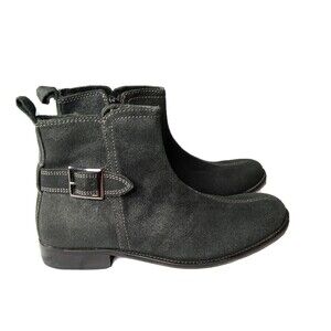 Red Tape Cyril Chukka Boots Men's Size 9.5 Nubuck Leather Black